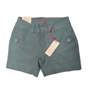 Sabrina Lauren Women's Ultra Soft Stretch Shorts Olive Green Size 6 NWT